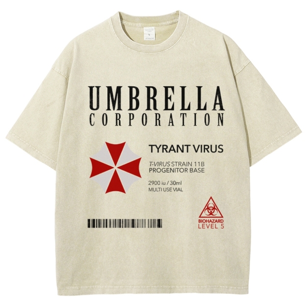 Umbrella Corporation Tyrant Virus Graphic Washed T-Shirt