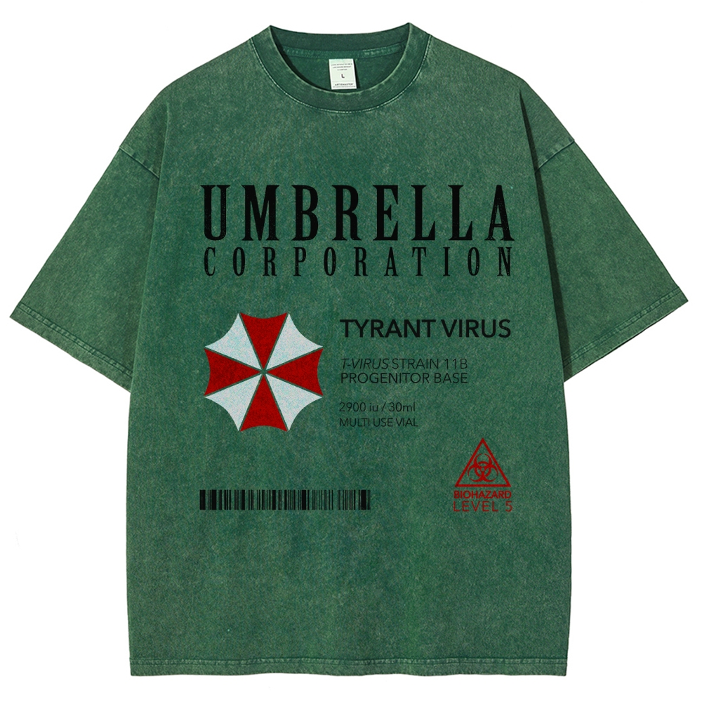 Umbrella Corporation Tyrant Virus Graphic Washed T-Shirt