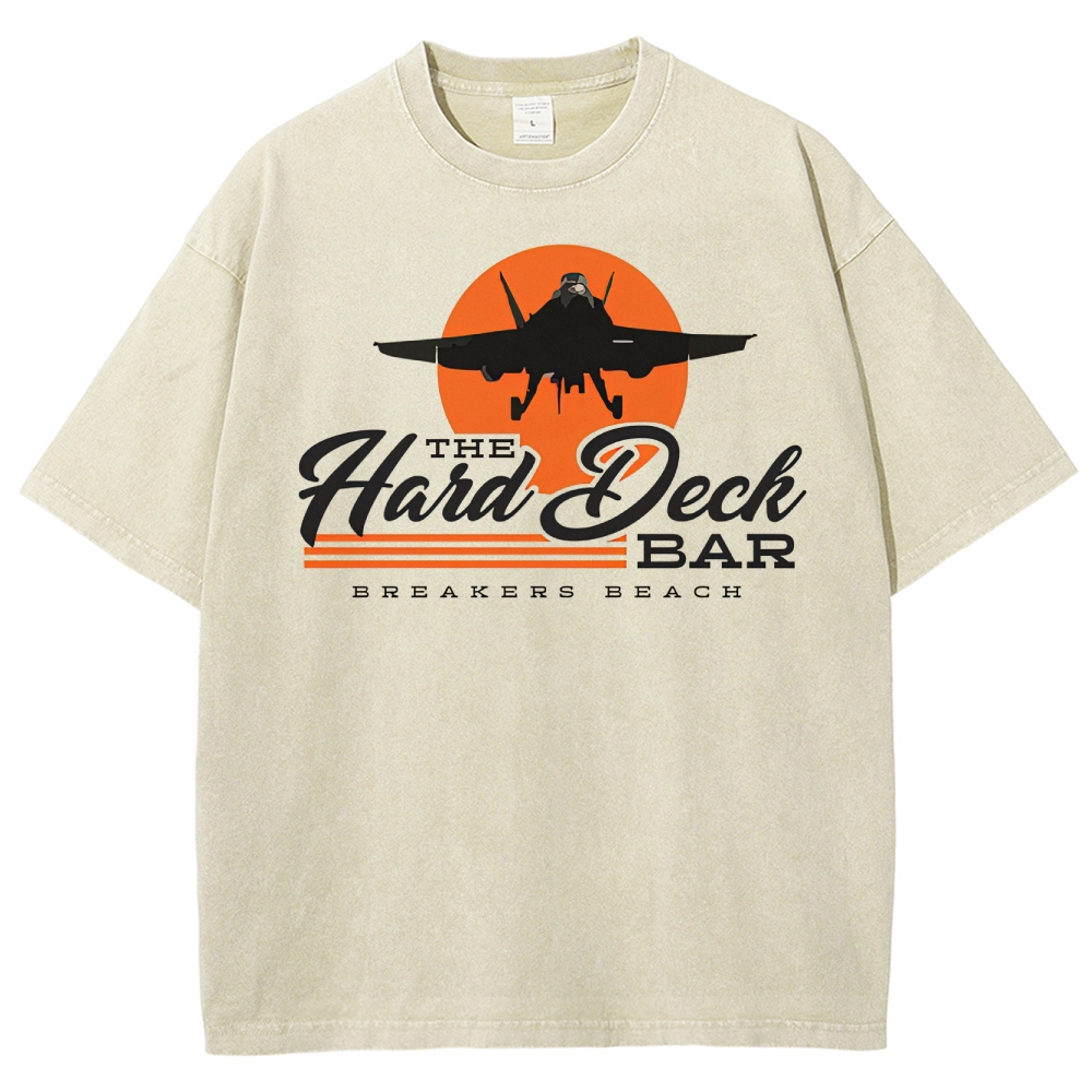 The Hard Deck Bar Fighter Jet Graphic Washed T-Shirt