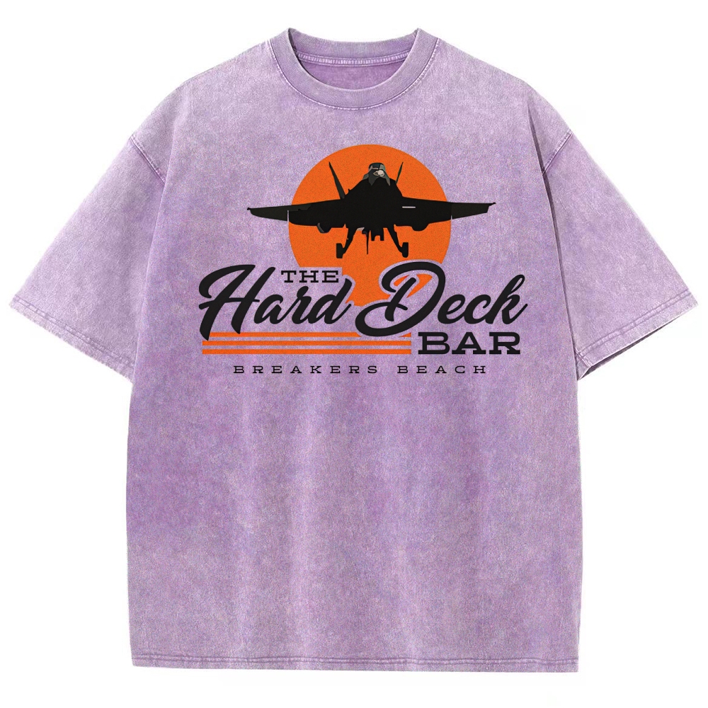 The Hard Deck Bar Fighter Jet Graphic Washed T-Shirt