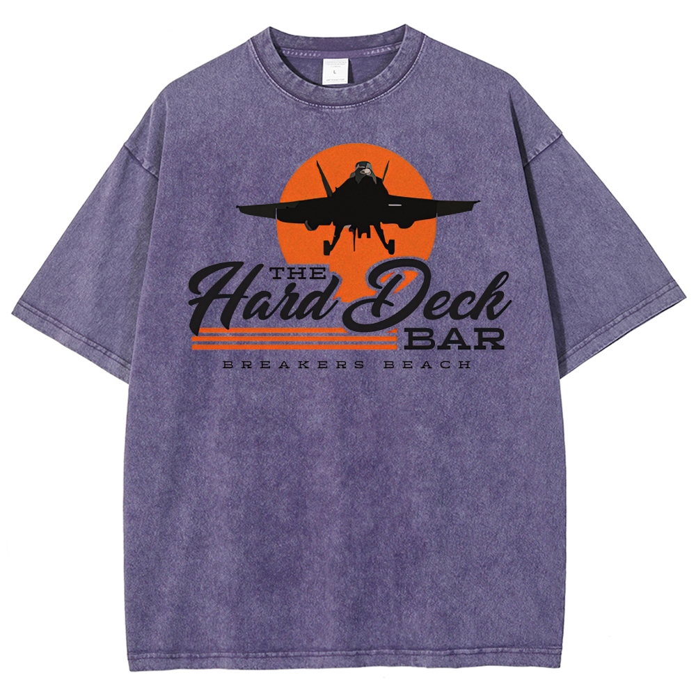 The Hard Deck Bar Fighter Jet Graphic Washed T-Shirt