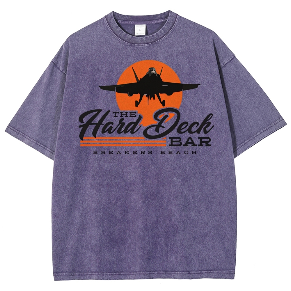 The Hard Deck Bar Fighter Jet Graphic Washed T-Shirt