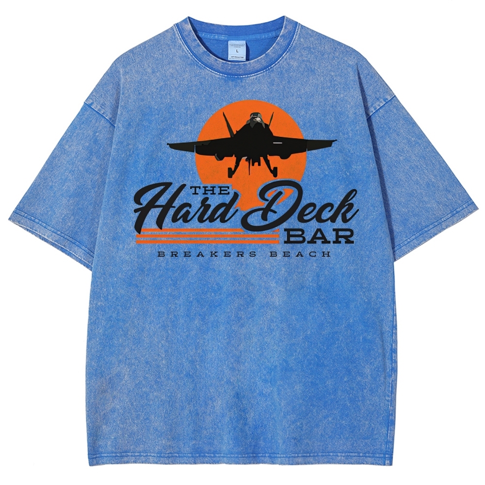 The Hard Deck Bar Fighter Jet Graphic Washed T-Shirt