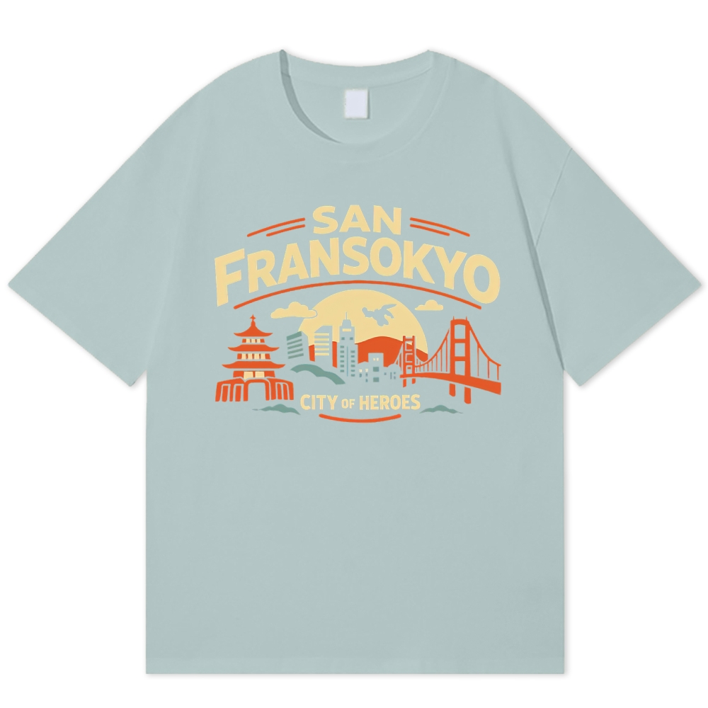 San Fransokyo City of Heroes Cotton T-shirt 