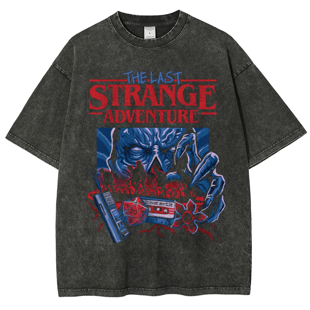 The Last Strange Adventure Retro Mashup Graphic Washed T-Shirt