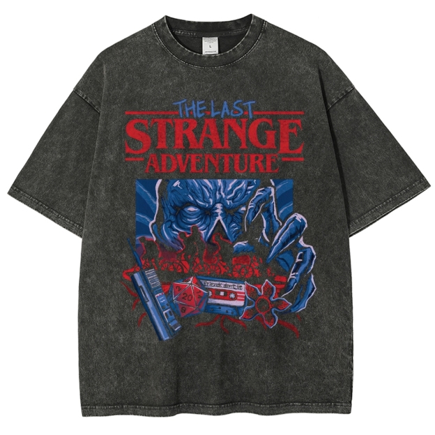 The Last Strange Adventure Retro Mashup Graphic Washed T-Shirt