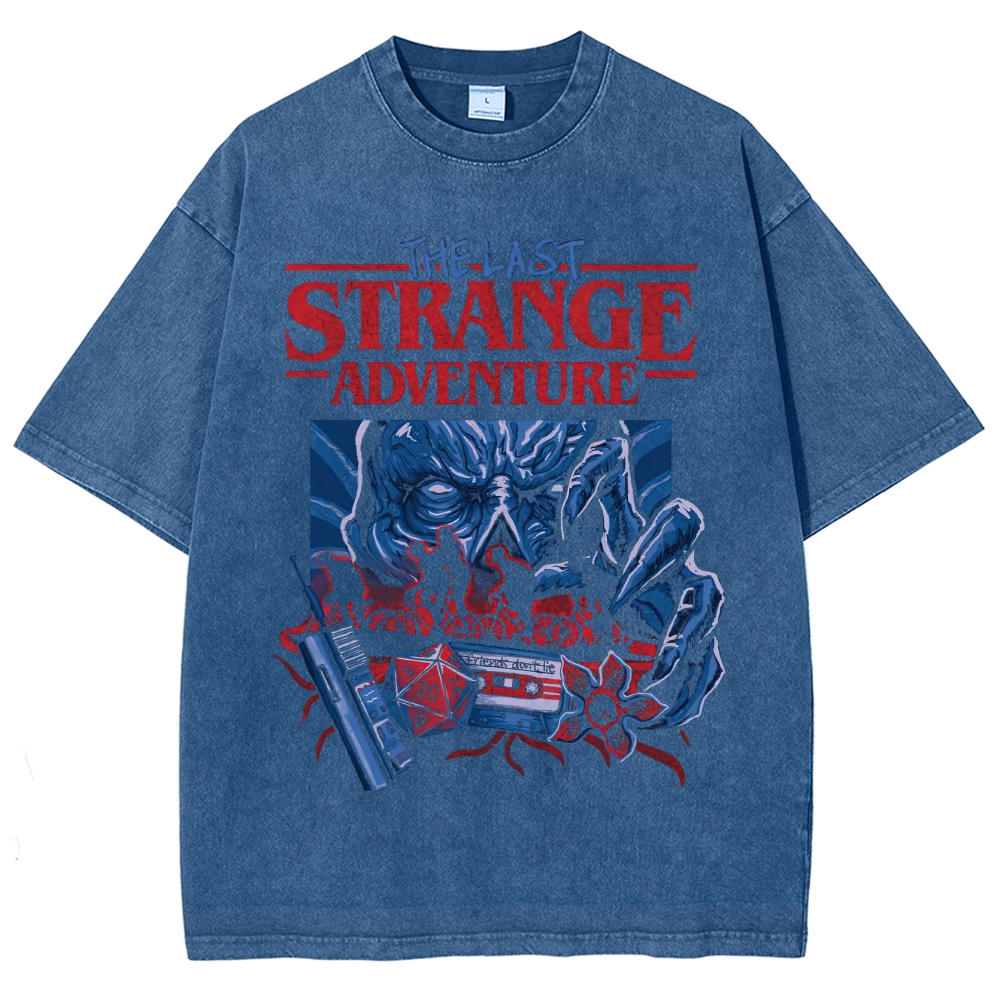 The Last Strange Adventure Retro Mashup Graphic Washed T-Shirt