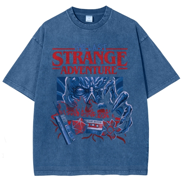 The Last Strange Adventure Retro Mashup Graphic Washed T-Shirt