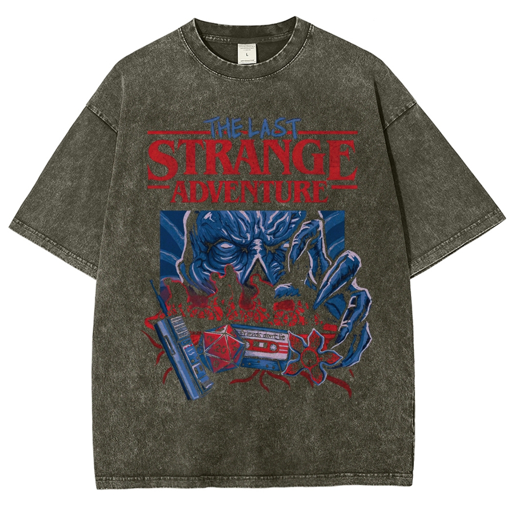 The Last Strange Adventure Retro Mashup Graphic Washed T-Shirt