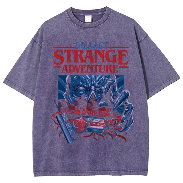 The Last Strange Adventure Retro Mashup Graphic Washed T-Shirt