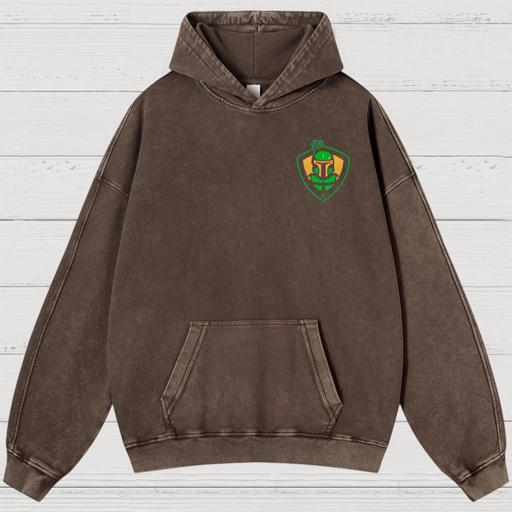 Bounty Hunter Retro Graphic  Washed Hoodies