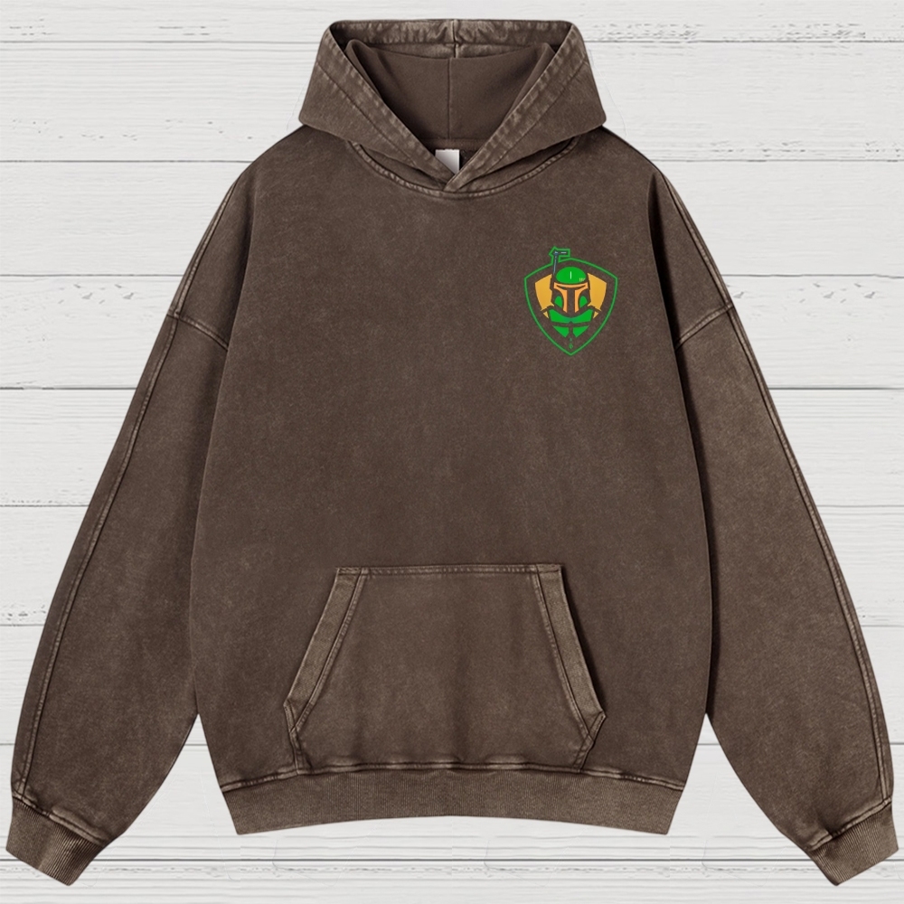 Bounty Hunter Retro Graphic  Washed Hoodies