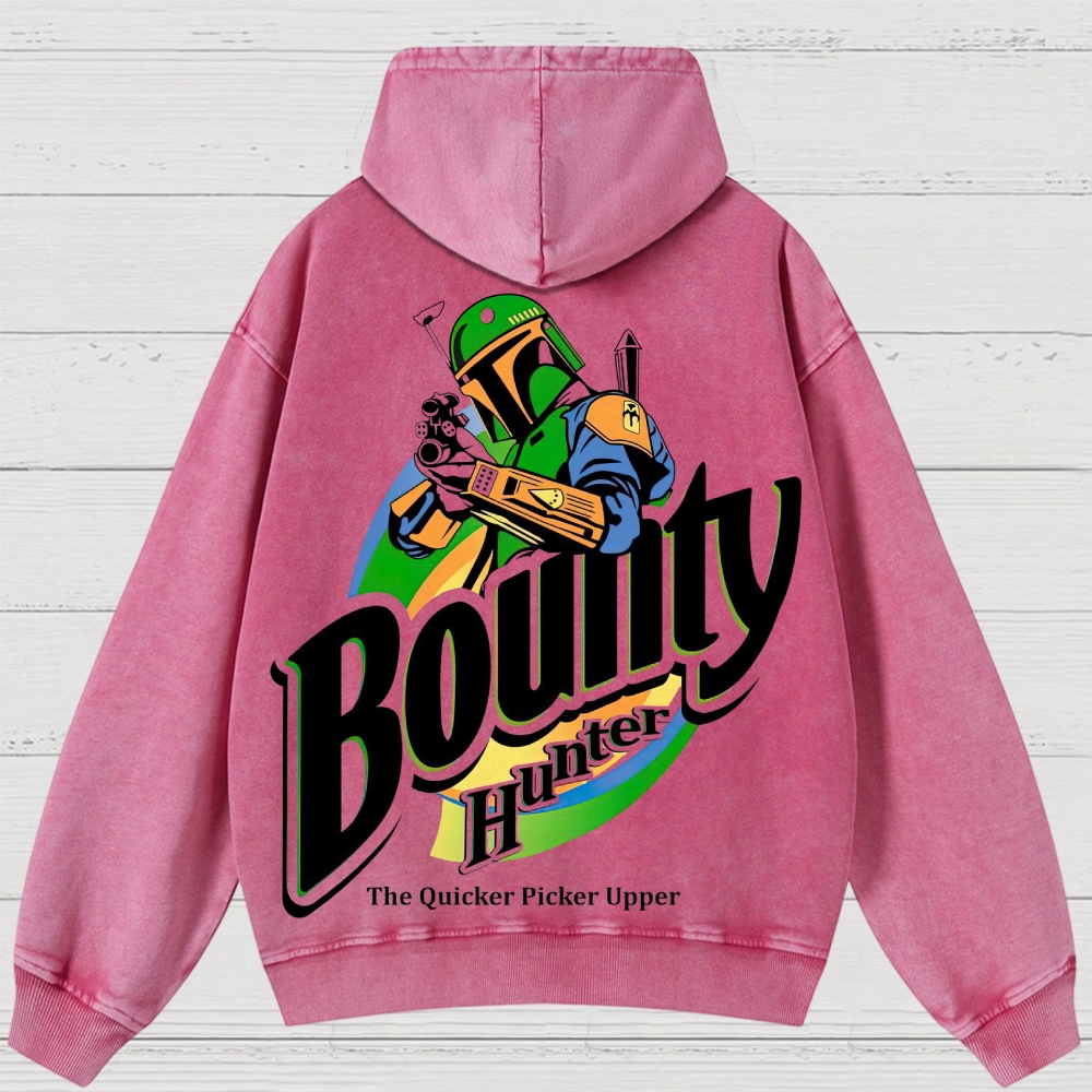 Bounty Hunter Retro Graphic  Washed Hoodies