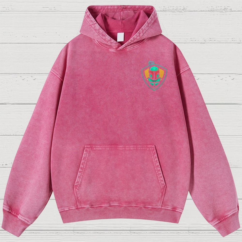 Bounty Hunter Retro Graphic  Washed Hoodies