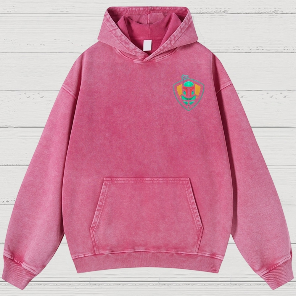 Bounty Hunter Retro Graphic  Washed Hoodies