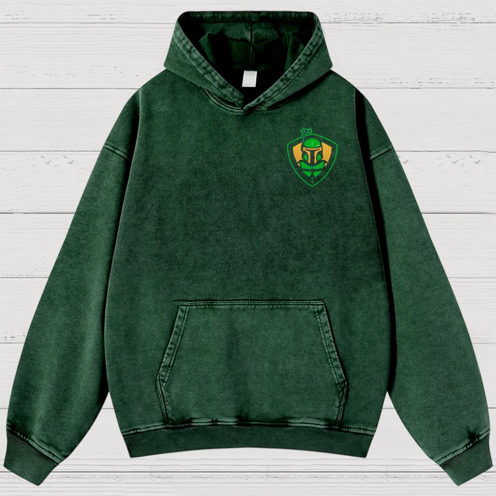 Bounty Hunter Retro Graphic  Washed Hoodies