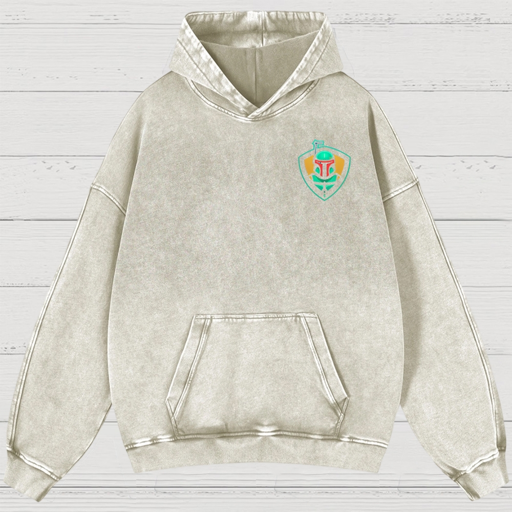 Bounty Hunter Retro Graphic  Washed Hoodies