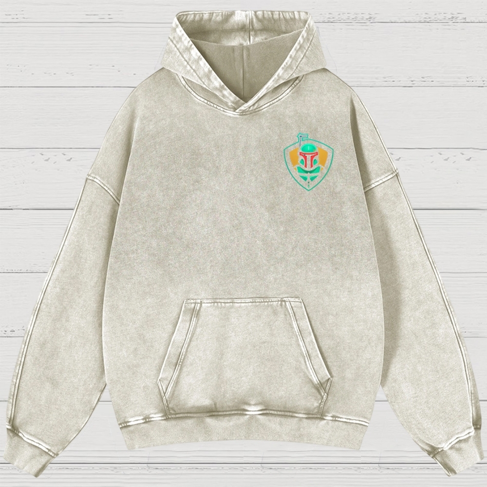 Bounty Hunter Retro Graphic  Washed Hoodies