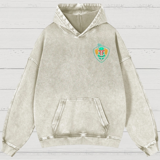 Bounty Hunter Retro Graphic  Washed Hoodies