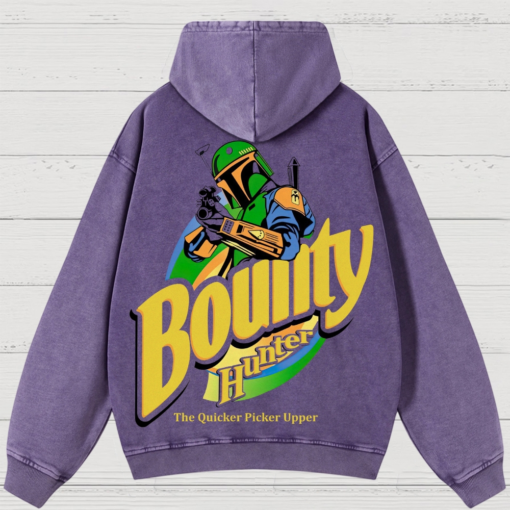 Bounty Hunter Retro Graphic  Washed Hoodies