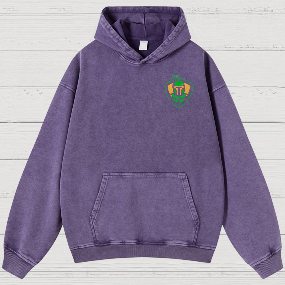 Bounty Hunter Retro Graphic  Washed Hoodies