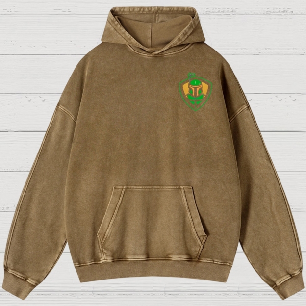 Bounty Hunter Retro Graphic  Washed Hoodies