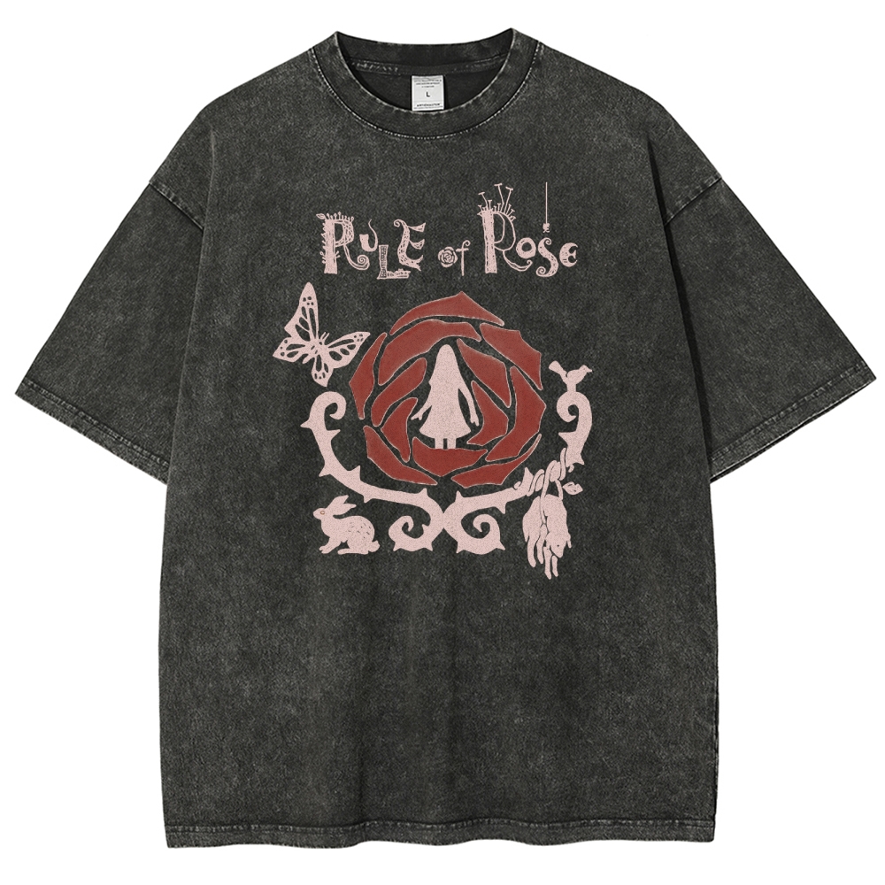 Floating Marionette Retro Horror Graphic Washed T-Shirt 
