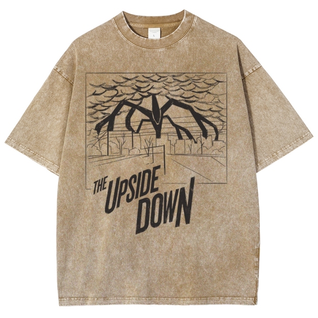 The Upside Down Retro Sketch Washed T-Shirt