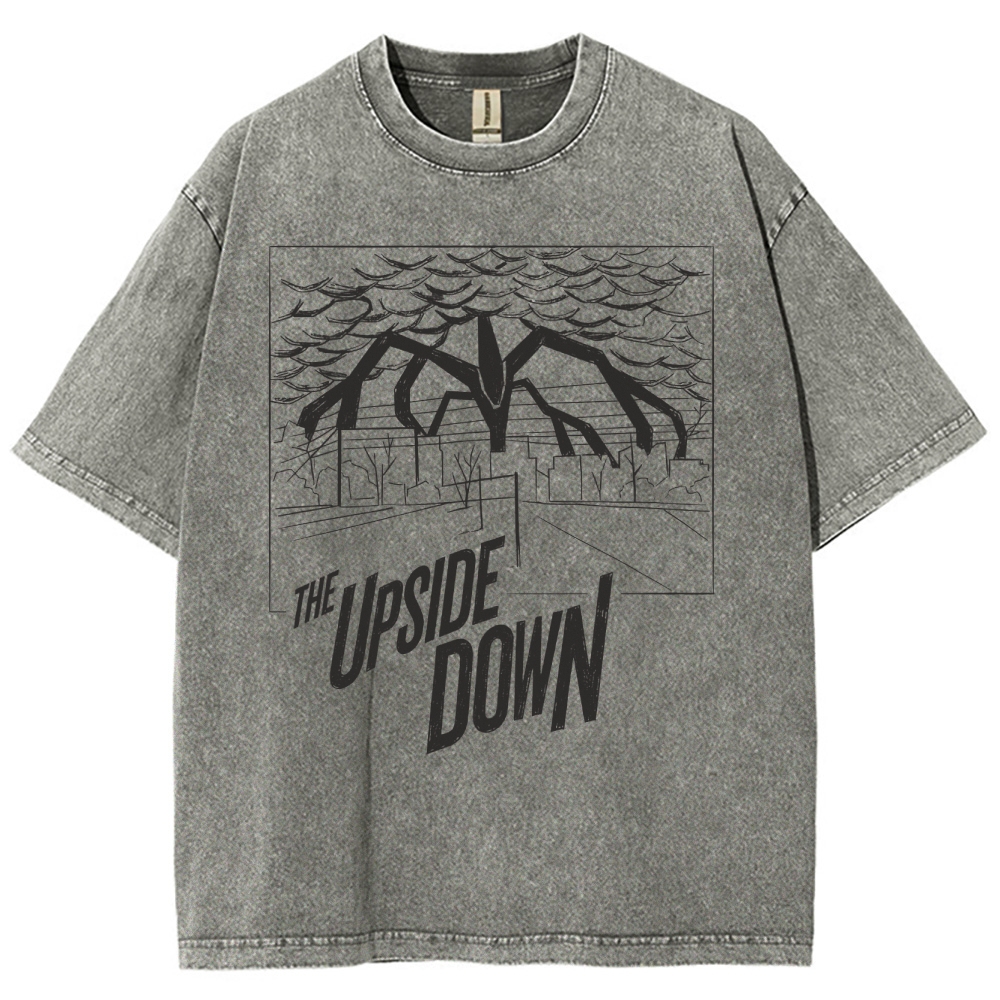 The Upside Down Retro Sketch Washed T-Shirt
