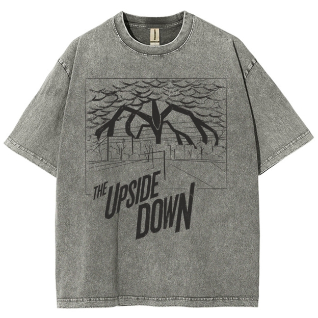 The Upside Down Retro Sketch Washed T-Shirt