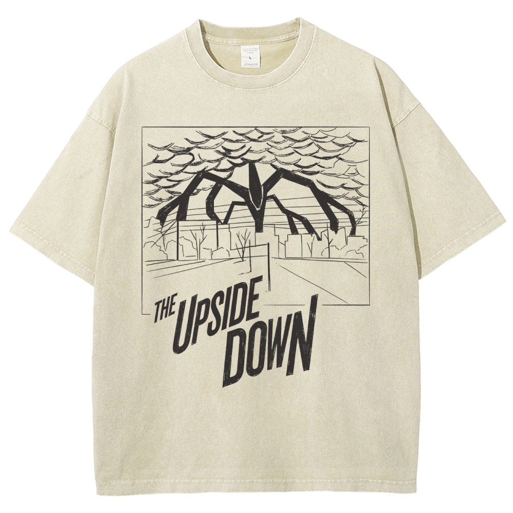 The Upside Down Retro Sketch Washed T-Shirt