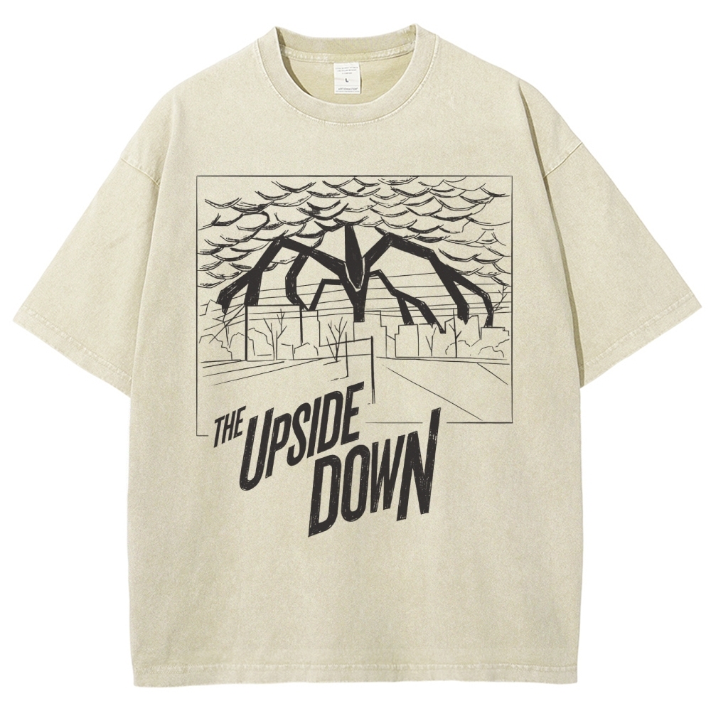 The Upside Down Retro Sketch Washed T-Shirt