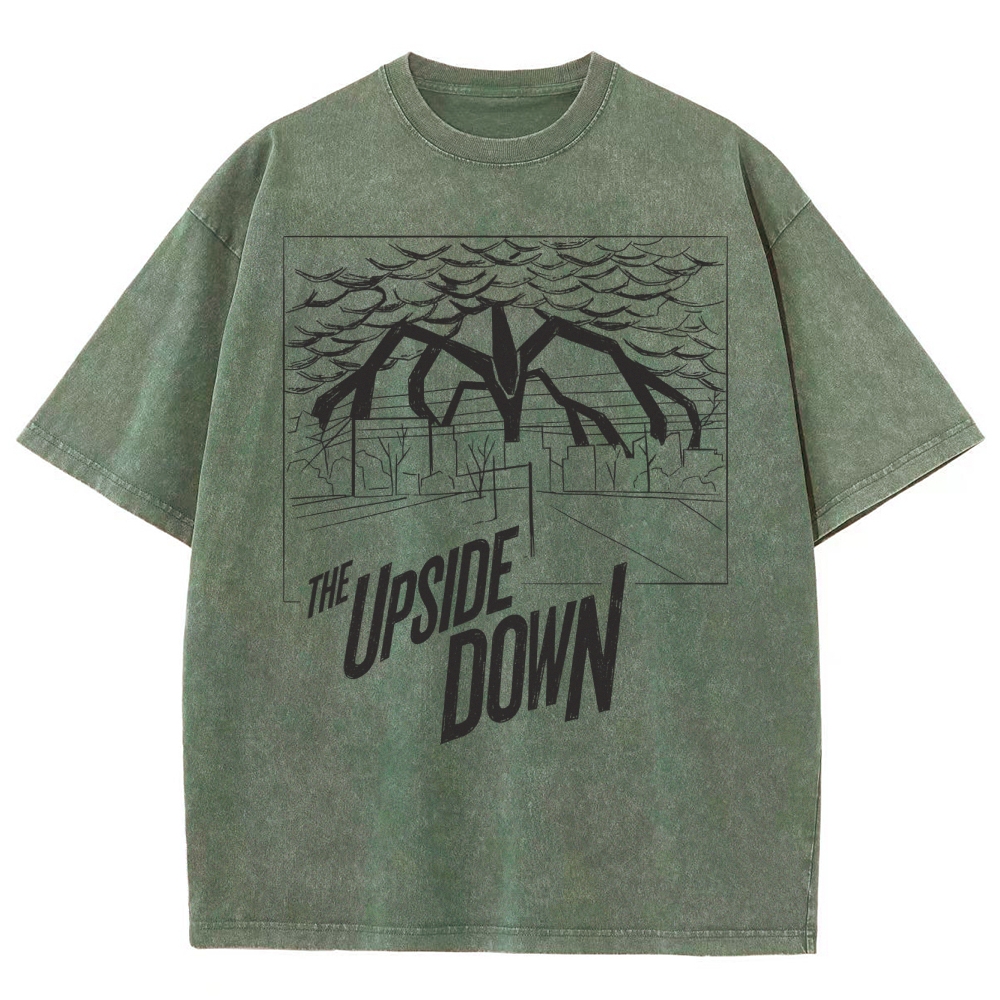 The Upside Down Retro Sketch Washed T-Shirt