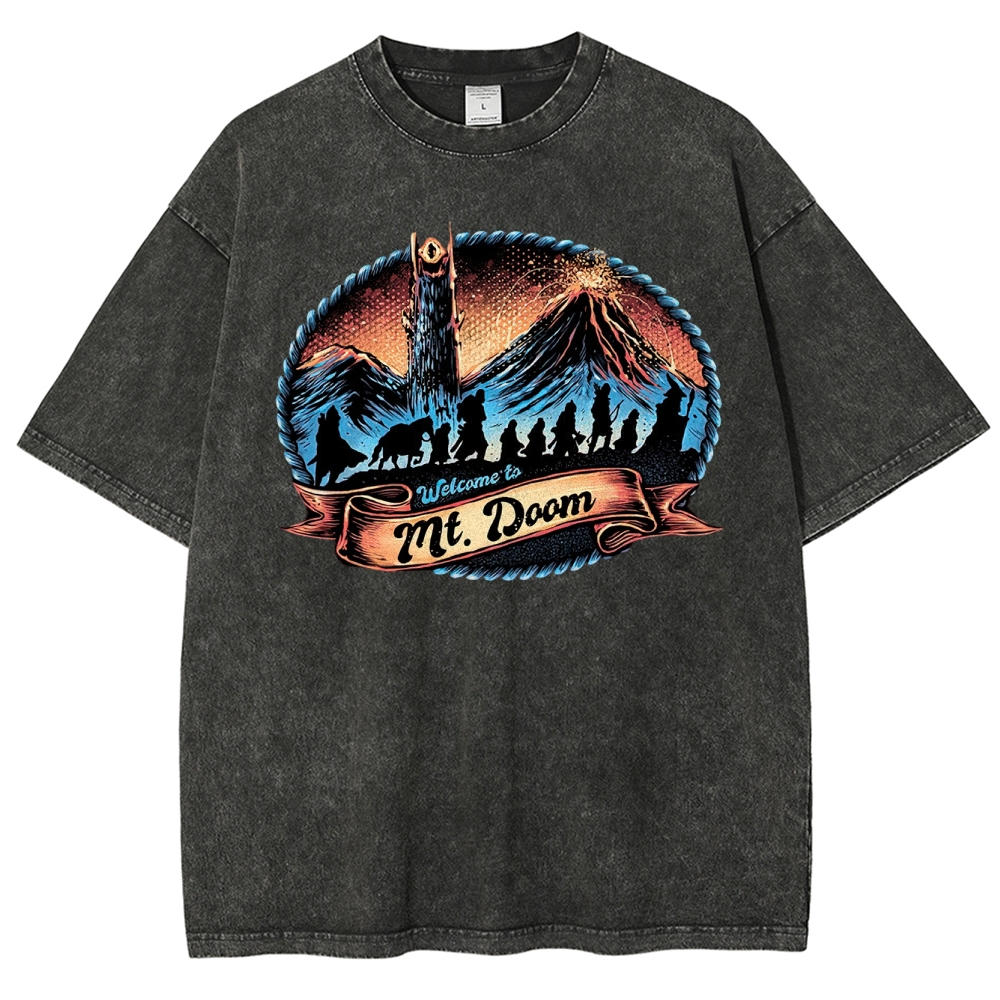 Fantasy Volcano Adventure Washed T-Shirt 