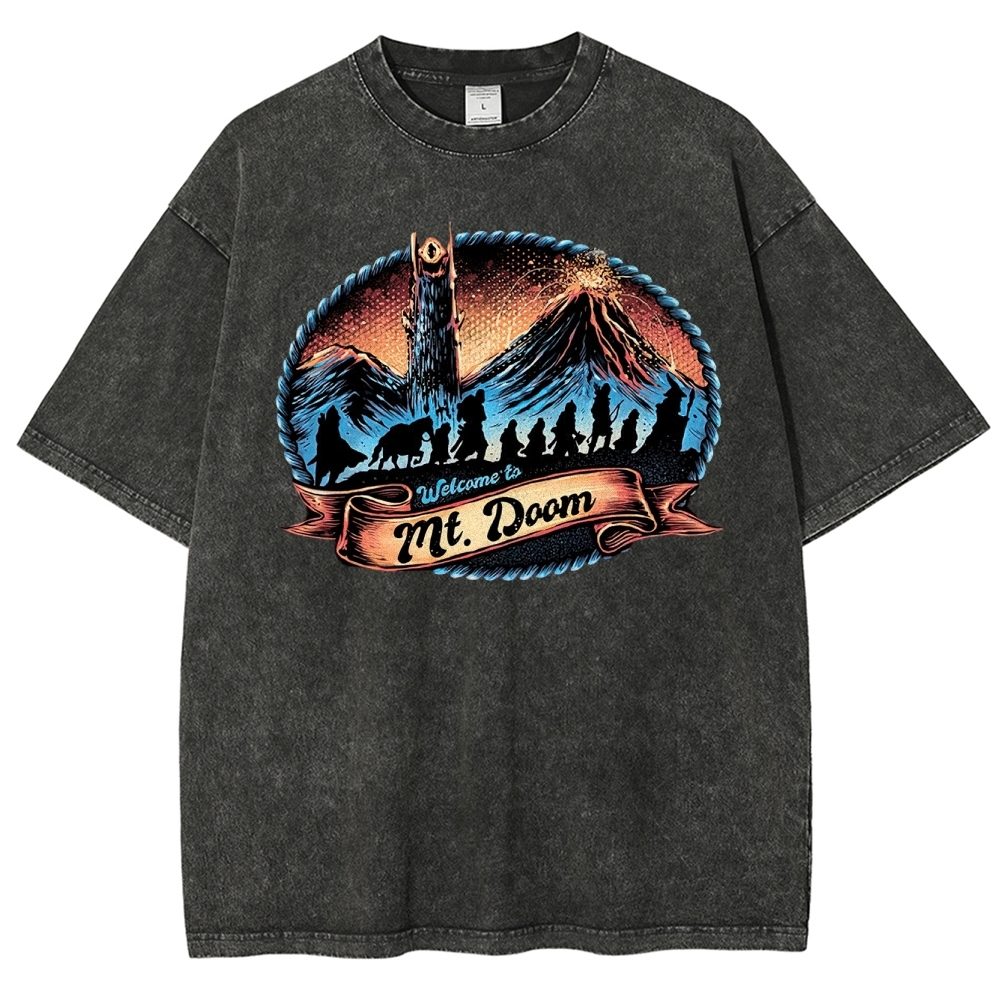 Fantasy Volcano Adventure Washed T-Shirt 