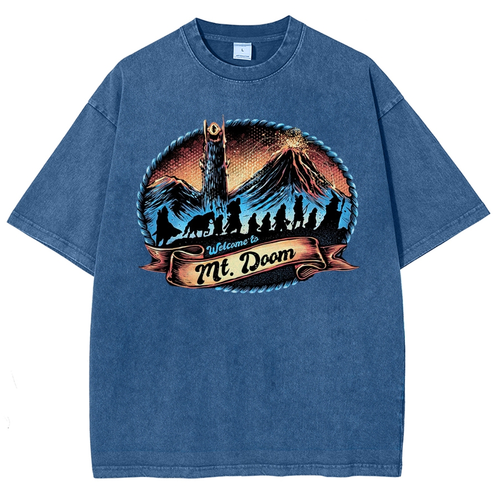 Fantasy Volcano Adventure Washed T-Shirt 