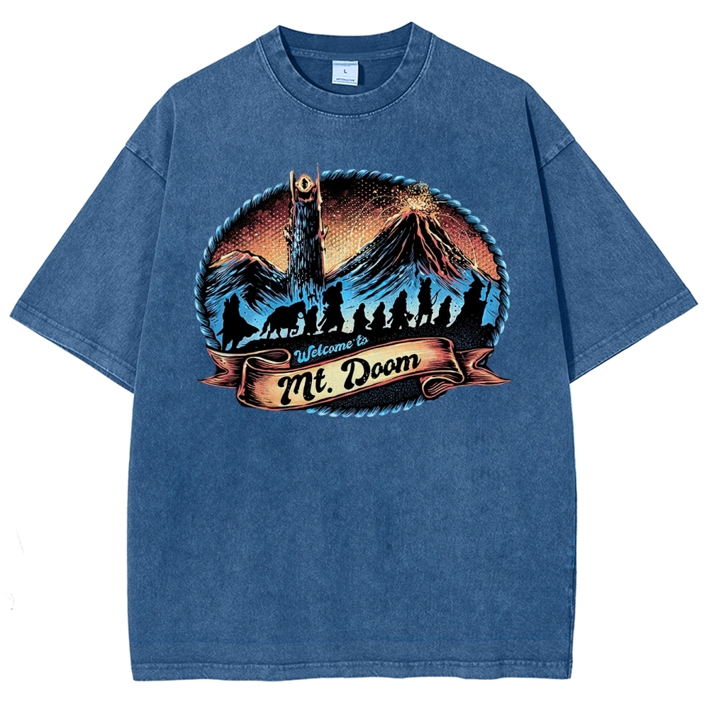 Fantasy Volcano Adventure Washed T-Shirt 