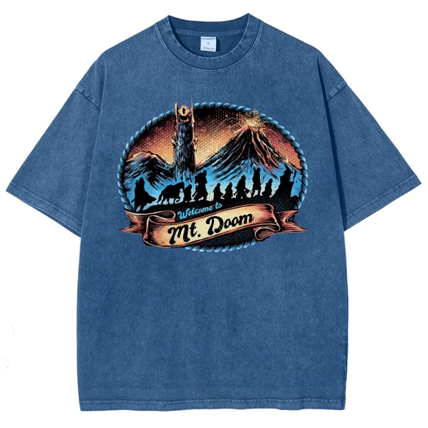 Fantasy Volcano Adventure Washed T-Shirt 