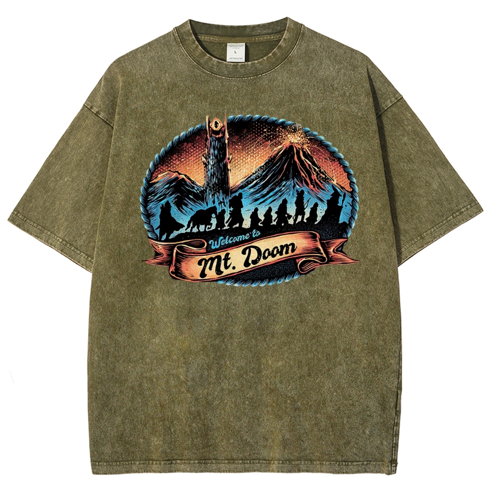 Fantasy Volcano Adventure Washed T-Shirt 