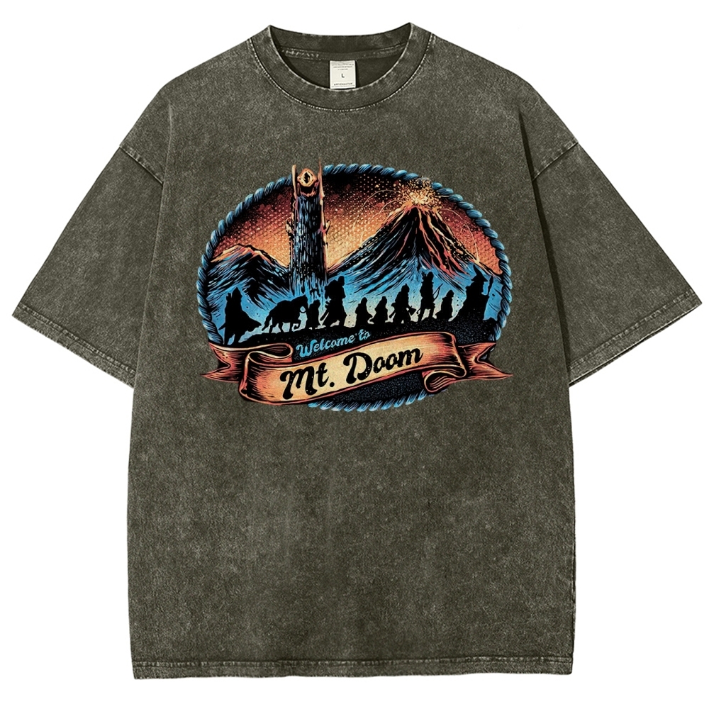 Fantasy Volcano Adventure Washed T-Shirt 
