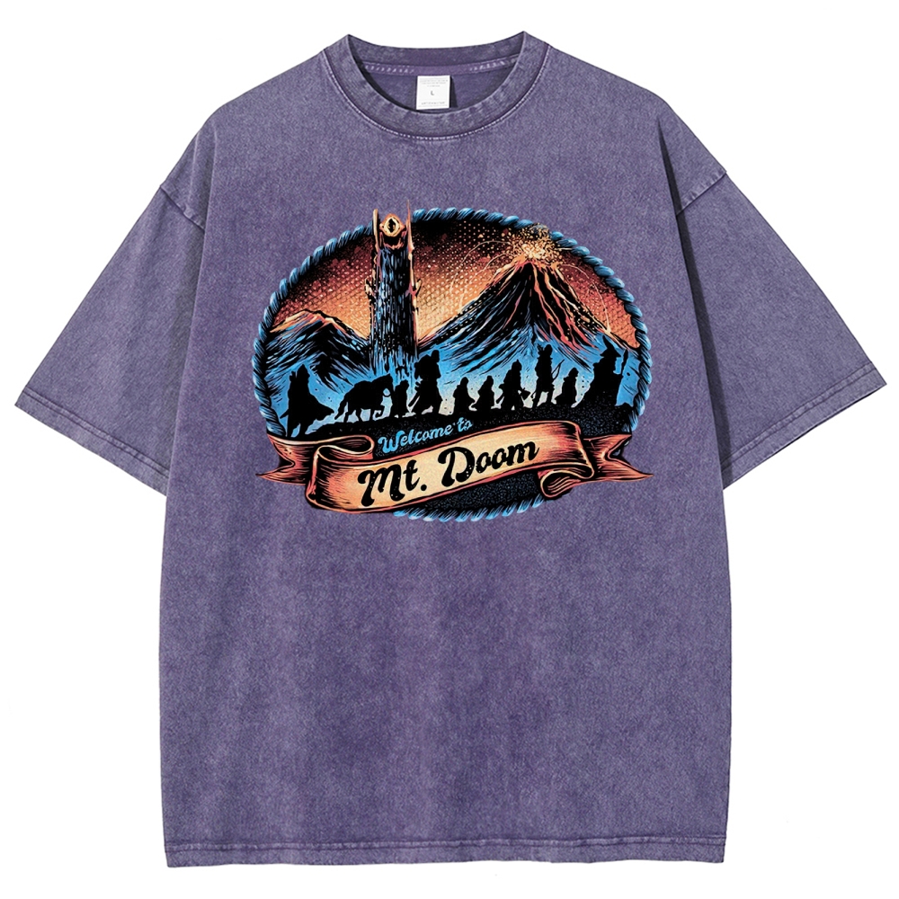 Fantasy Volcano Adventure Washed T-Shirt 