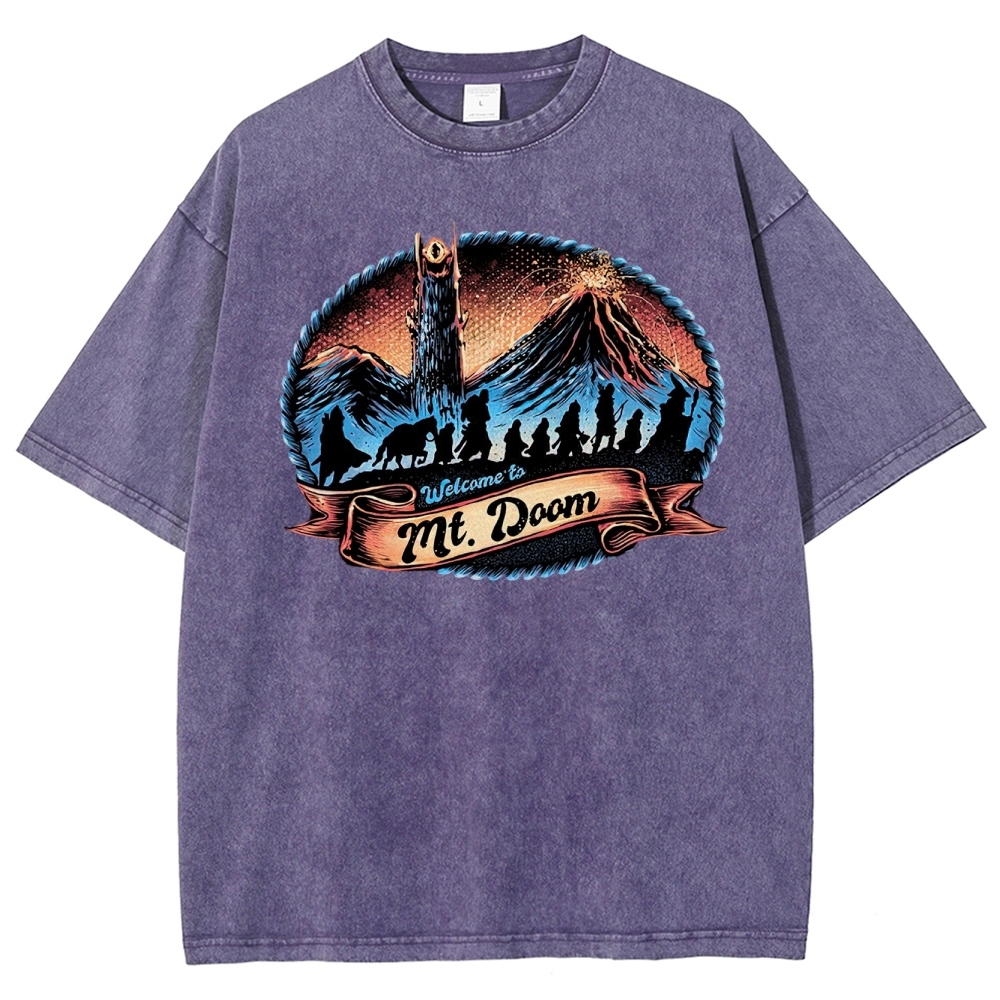 Fantasy Volcano Adventure Washed T-Shirt 