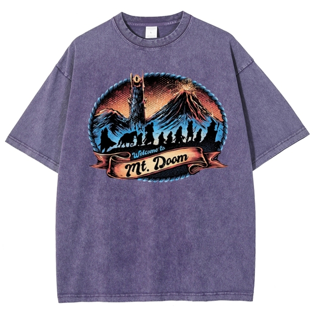 Fantasy Volcano Adventure Washed T-Shirt 