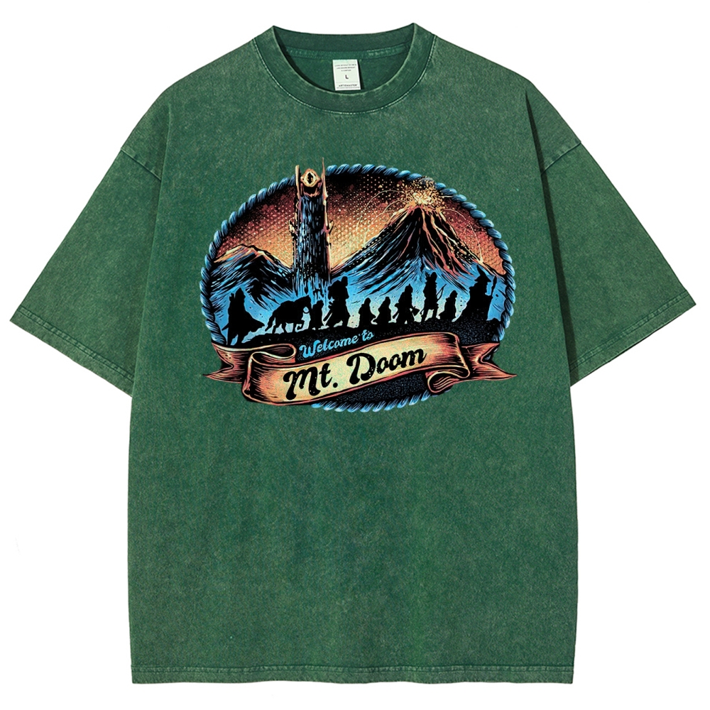 Fantasy Volcano Adventure Washed T-Shirt 
