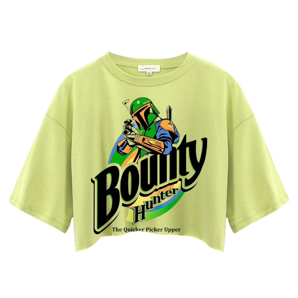 Bounty Hunter Retro Graphic Women's Crop Tops