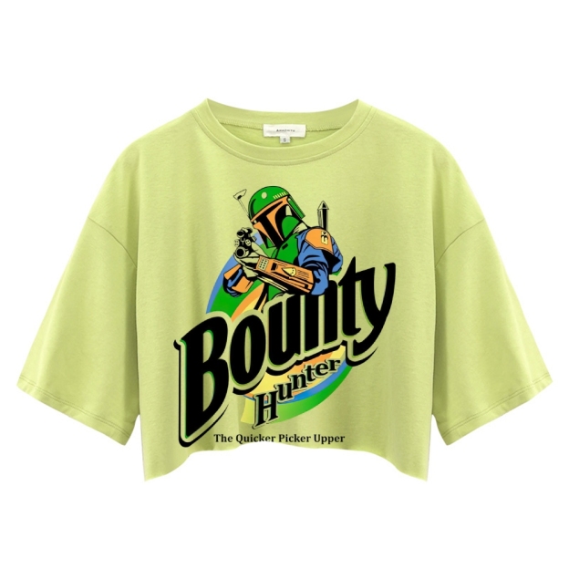 Bounty Hunter Retro Graphic Women's Crop Tops