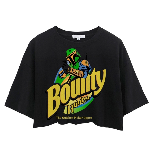 Bounty Hunter Retro Graphic Women's Crop Tops