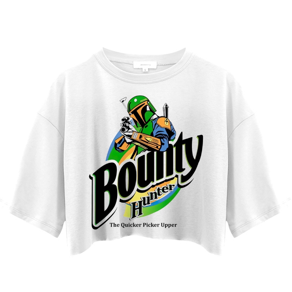 Bounty Hunter Retro Graphic Women's Crop Tops