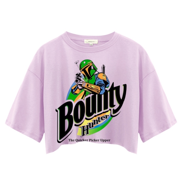 Bounty Hunter Retro Graphic Women's Crop Tops