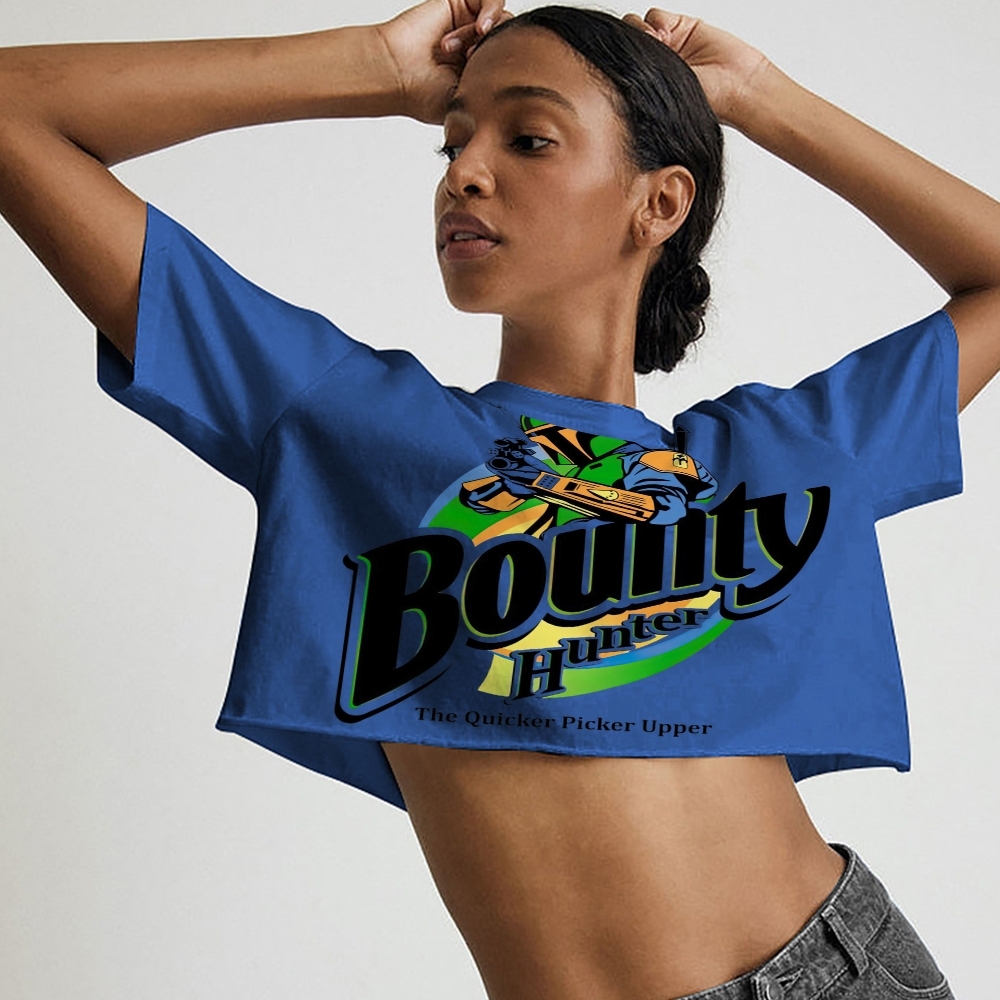 Bounty Hunter Retro Graphic Women's Crop Tops